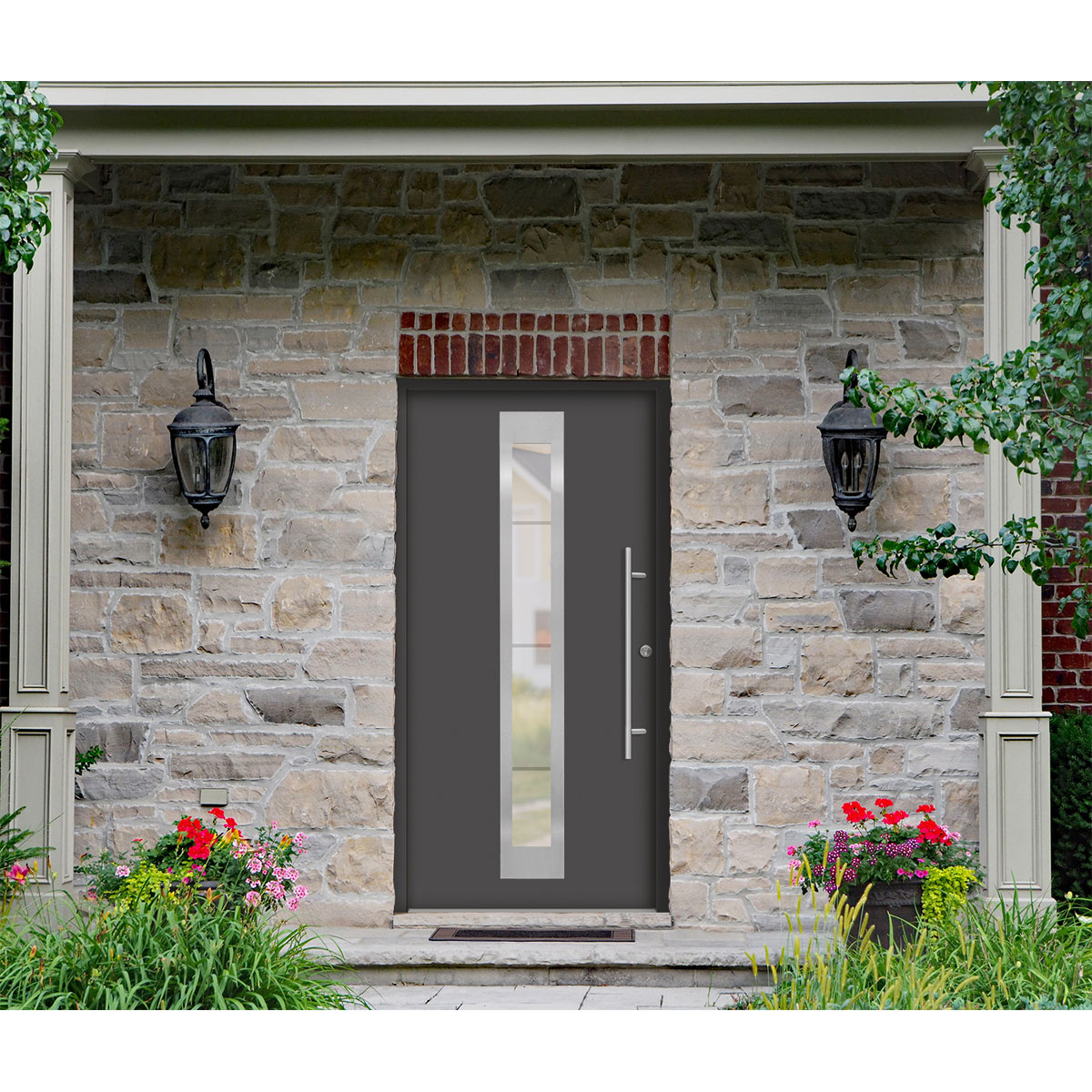 SplenDoor  Premium-Haustür Passivedoor Malmo energiesparend anthrazit 100 x 210 cm rechts Bild 2