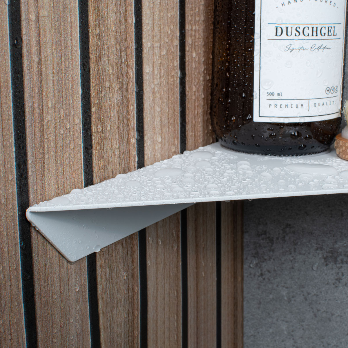 Schulte  Duschablage zum Kleben über Eck Mattweiß Bild 4