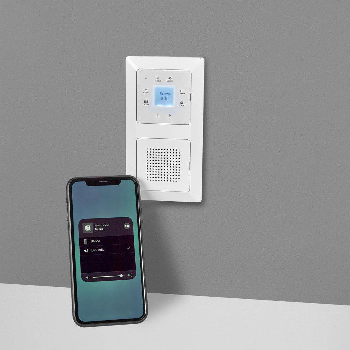 Unitec Unterputz-Radio mit Touchfunktion und Bluetooth weiß Bild 6