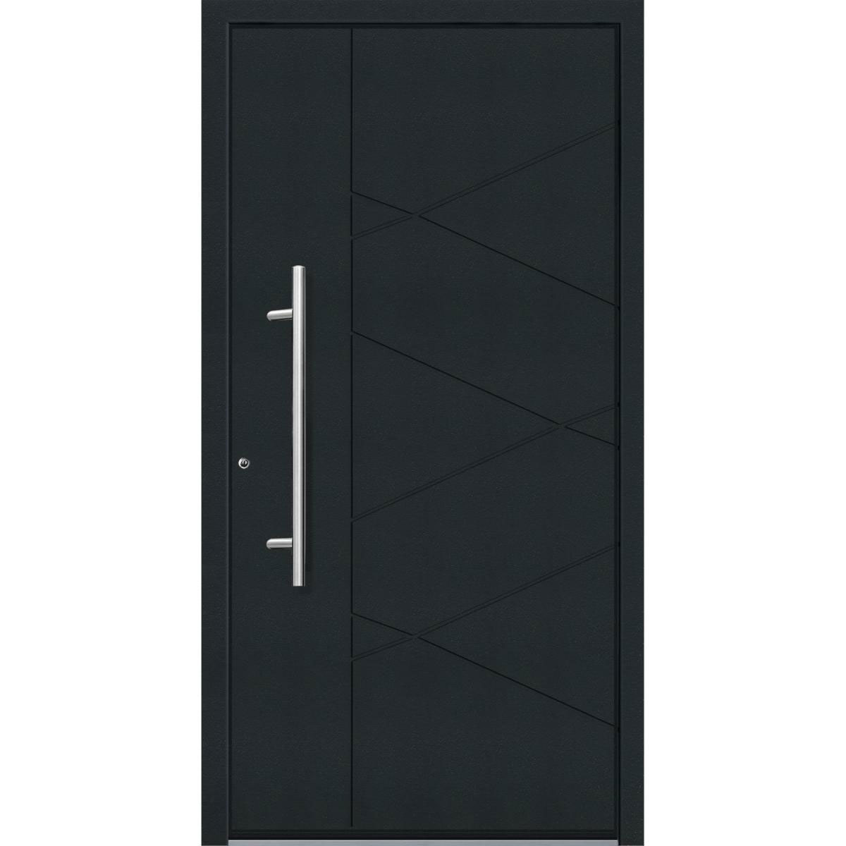 Aluminium Sicherheits-Haustür Foggia Superior 60 mm anthrazit 110 x 210 cm Anschlag links inkl Griffset