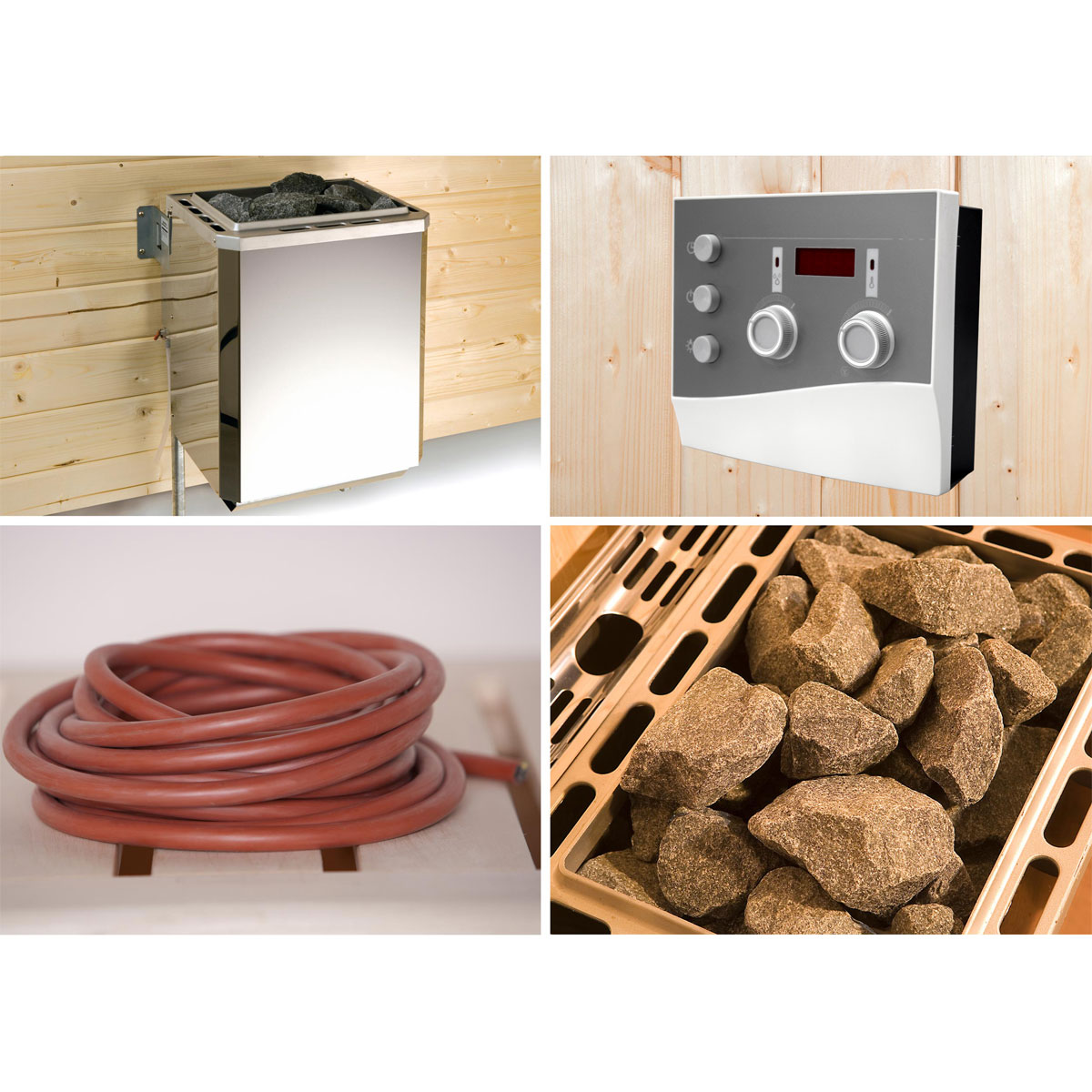Weka  Saunahaus Naantali Sparset 9,0 kW OS inkl analoger Steuerung natur Bild 4