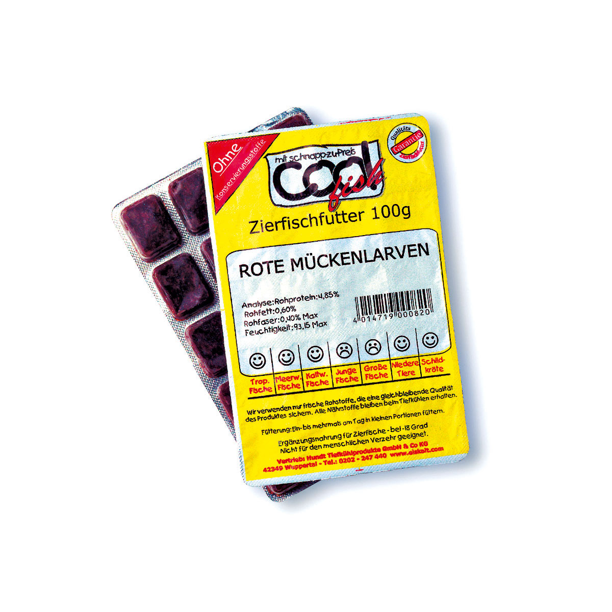 CoolFish Rote Mückenlarven gefroren 100 g Blister