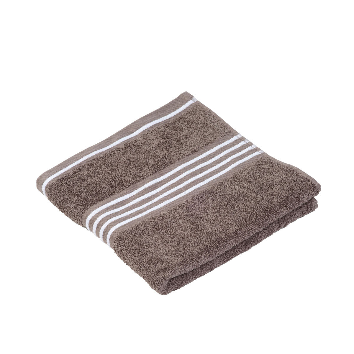 Gözze Frottier-Gästetuch Rio 30 x 50 cm taupe weißgrundig Bild 1
