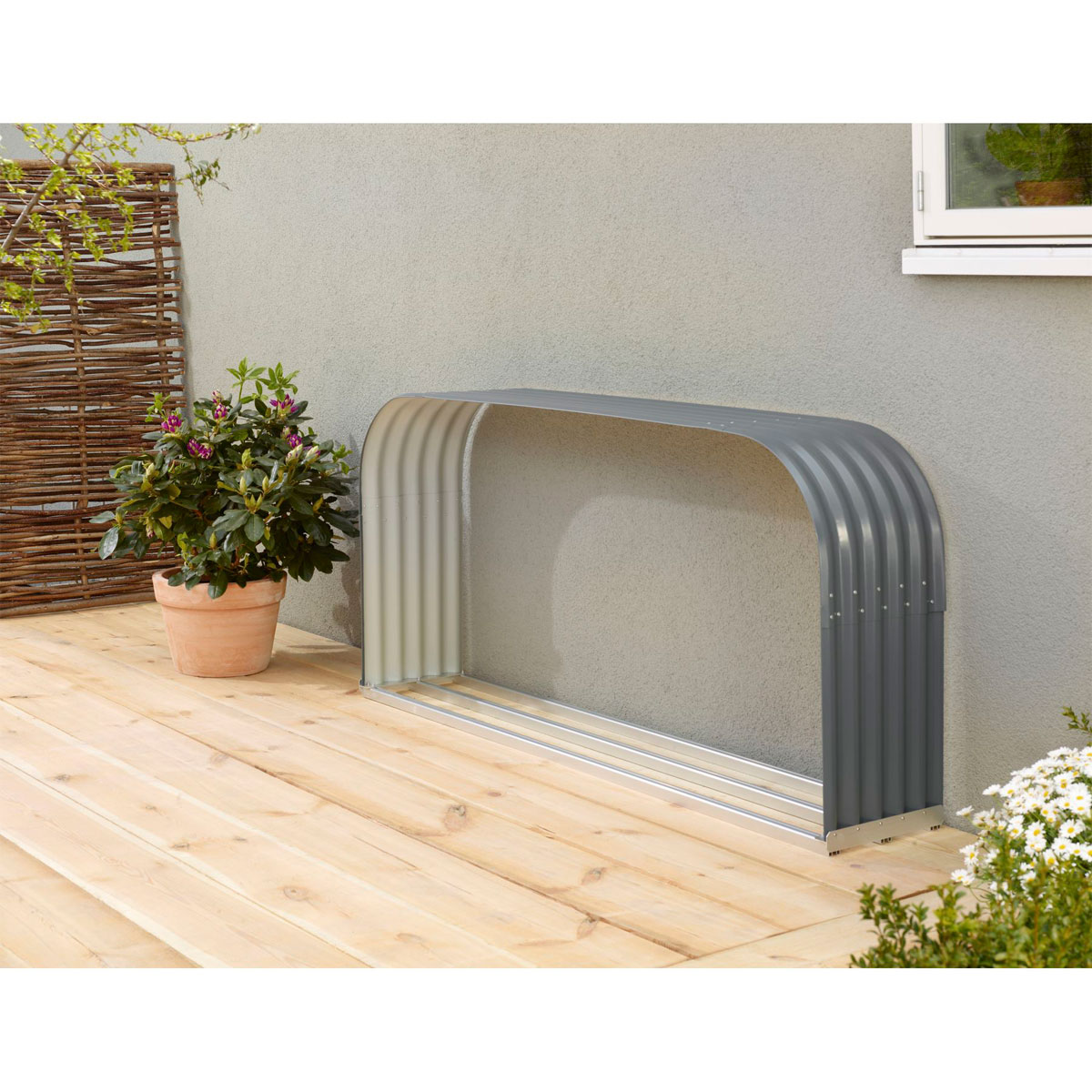 Vitavia Kaminholzregal Lignum flach granit