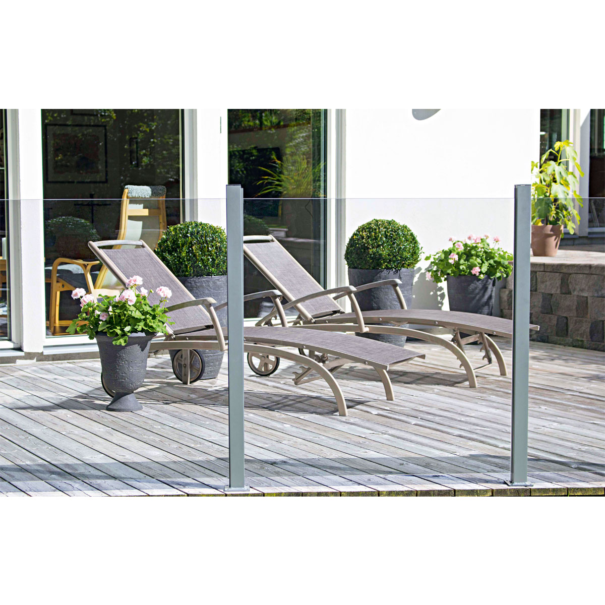 Durabil Glas-Windschutz 6 mm 228 x 1600 mm Einscheibensicherheitsglas klar Bild 2