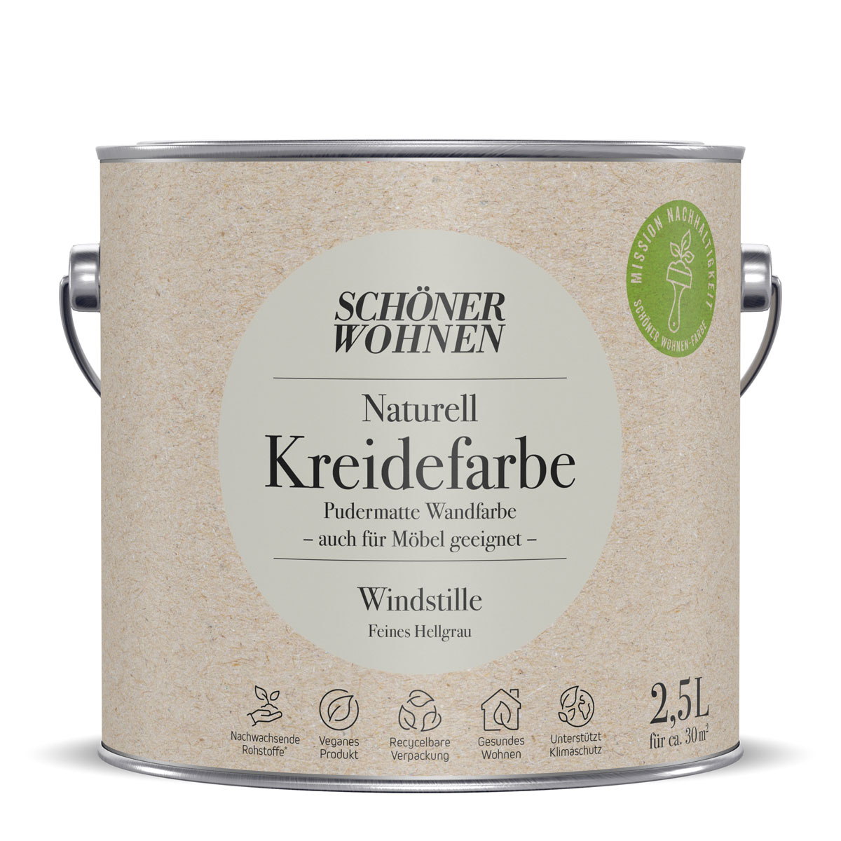 Schöner Wohnen Farbe Naturell Kreidefarbe 2,5 L Wildstille