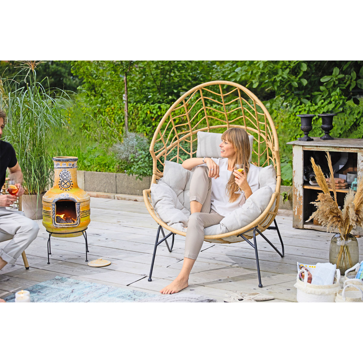 Haveson Loungesessel Pristina inkl Sitzauflage und Kopfkissen Bild 8