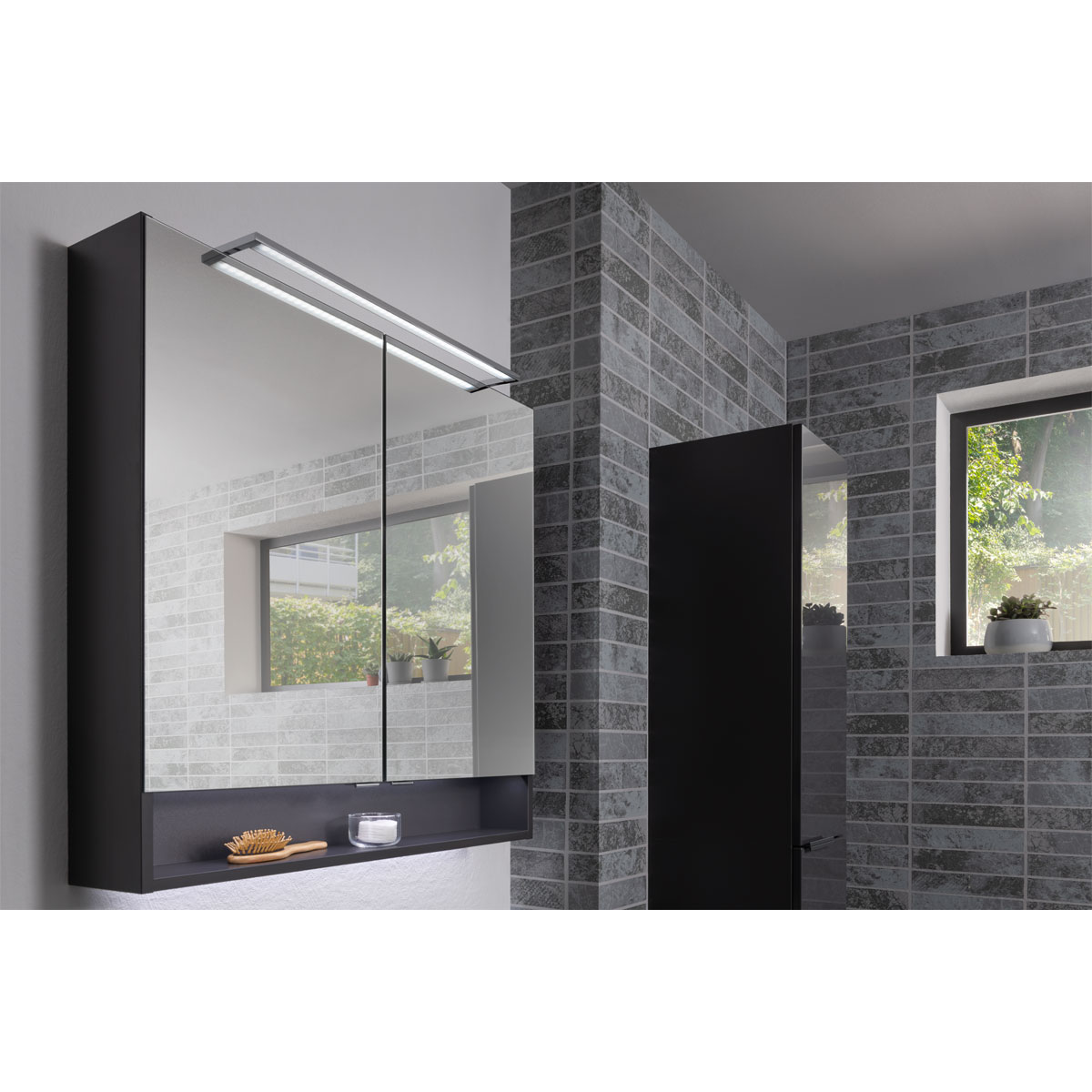 Fackelmann  Spiegelschrank LUNA 800 x 793 x 153 mm anthrazit Bild 5