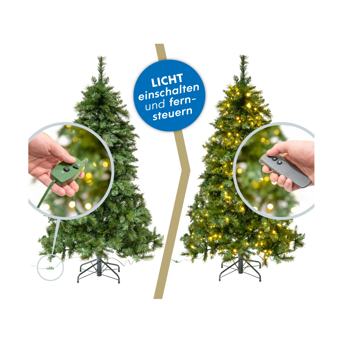 Künstlicher Weihnachtsbaum Mesa Fichte inkl. LEDs 180 cm Grün Bild 10