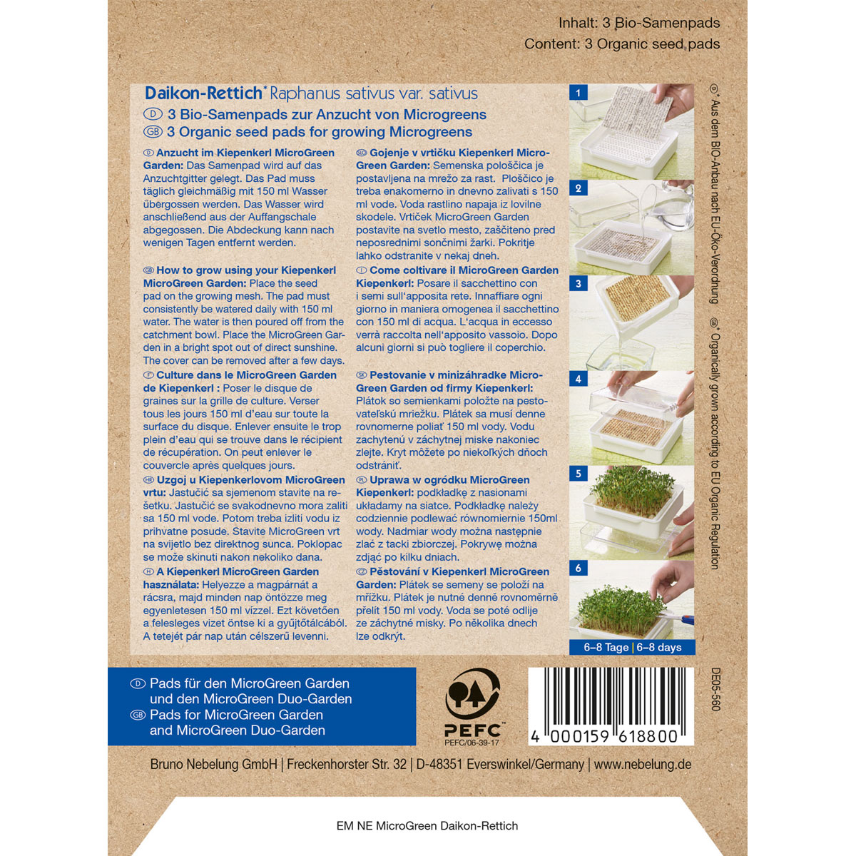 Kiepenkerl Nachfuellpads Daikon-Rettich BIO Bild 2