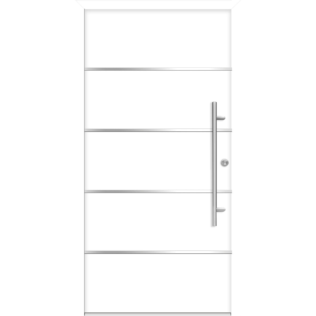 SplenDoor Premium-Haustür Passivedoor Visby RC2 energiesparend einbruchsicher weiss 100 x 210 cm rechts
