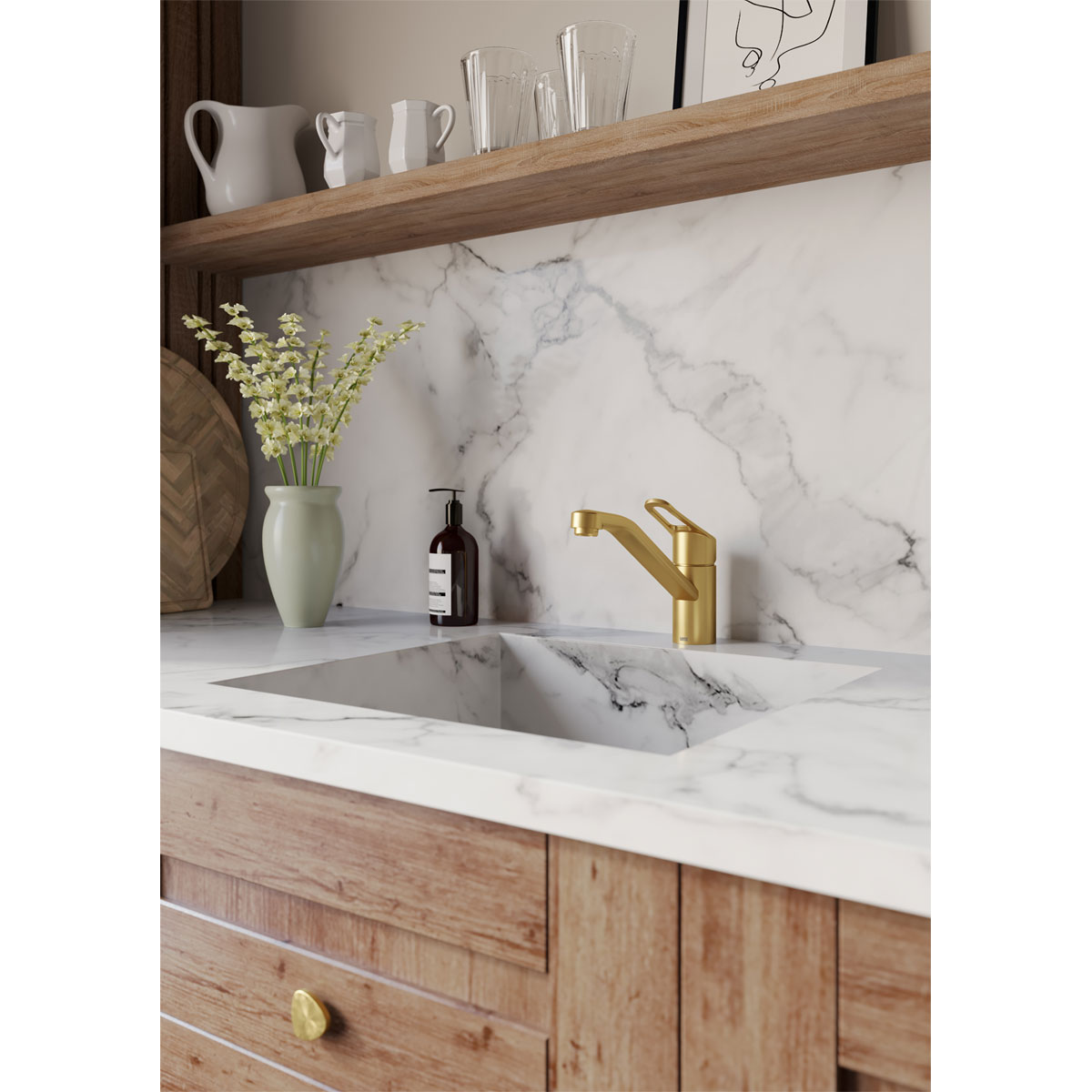 LENZ Spültischarmatur Mila Anti-Fingerabdruck Gold Bild 2