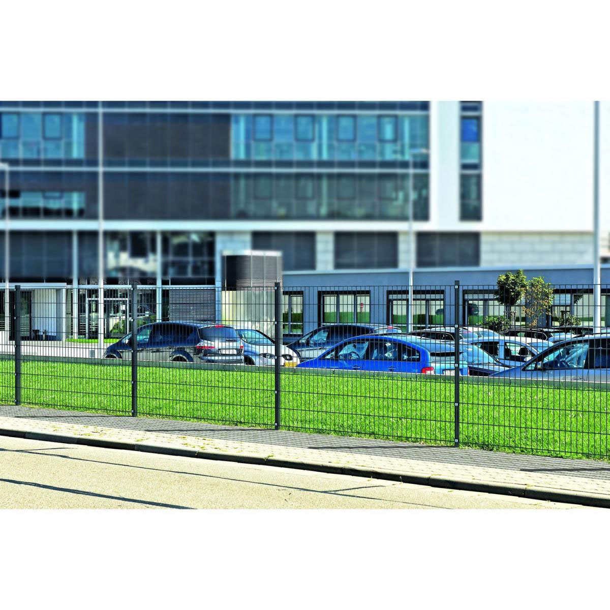 Durabil  Doppelstab Gittermatte-Zaunsystem 200 x 100 cm anthrazit Bild 4