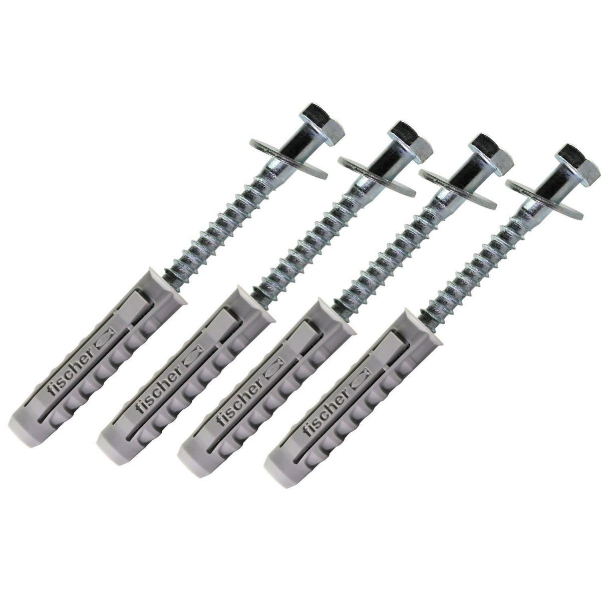 Schwaiger Schrauben und Dübel-Set für Wandhalterung silber/grau