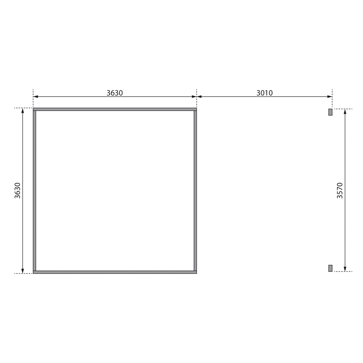Karibu  Blockbohlenhaus Radeburg 3 naturbelassen mit Anbaudach Bild 8
