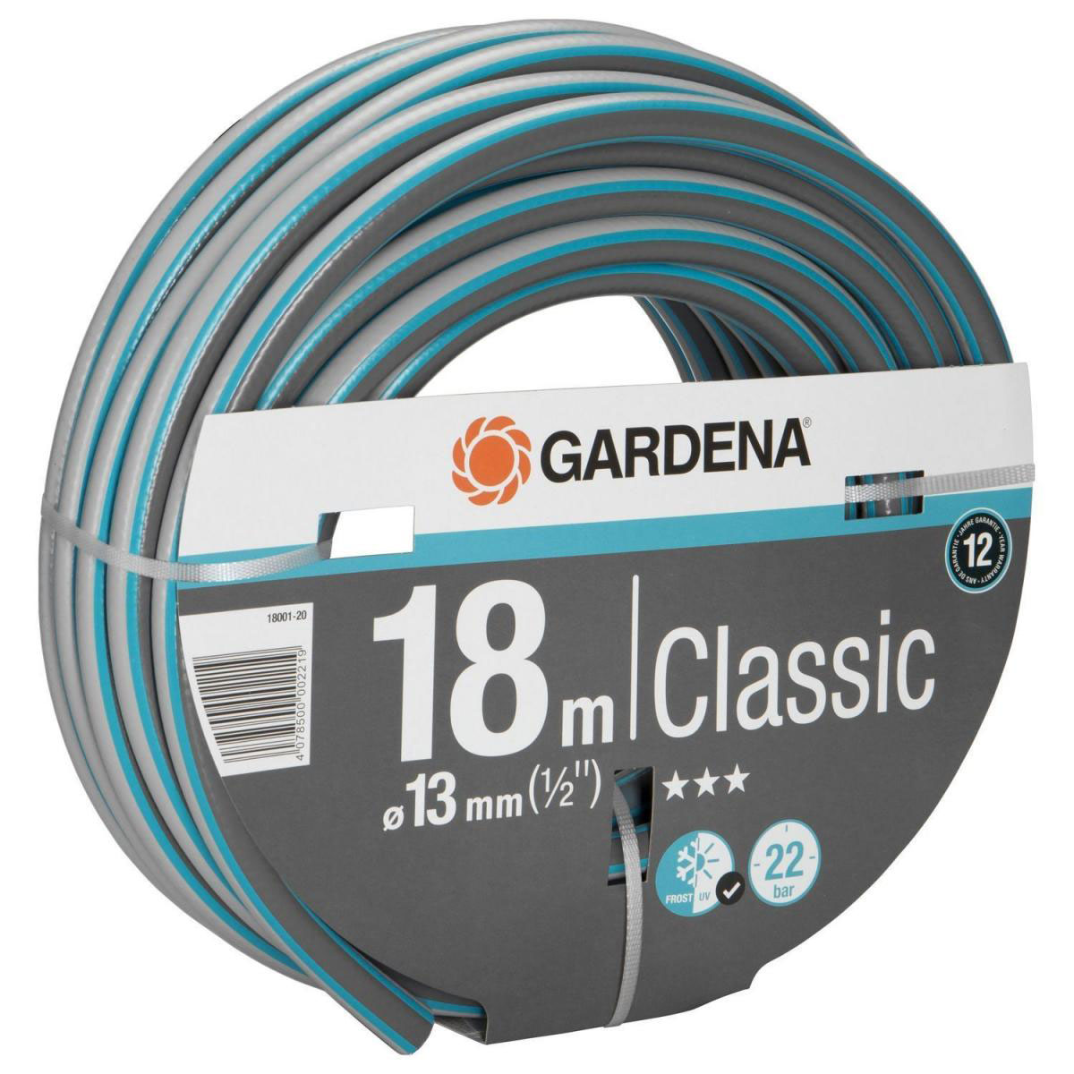 Gardena Classic Schlauch 13 mm 1/2 18m ohne Systemteile