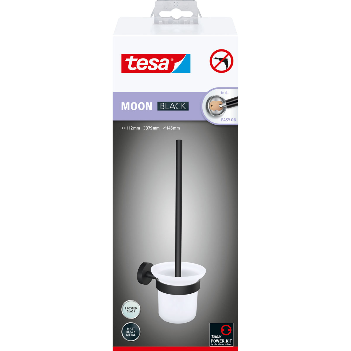 Tesa WC-Bürstengarnitur Moon mattschwarz Bild 2