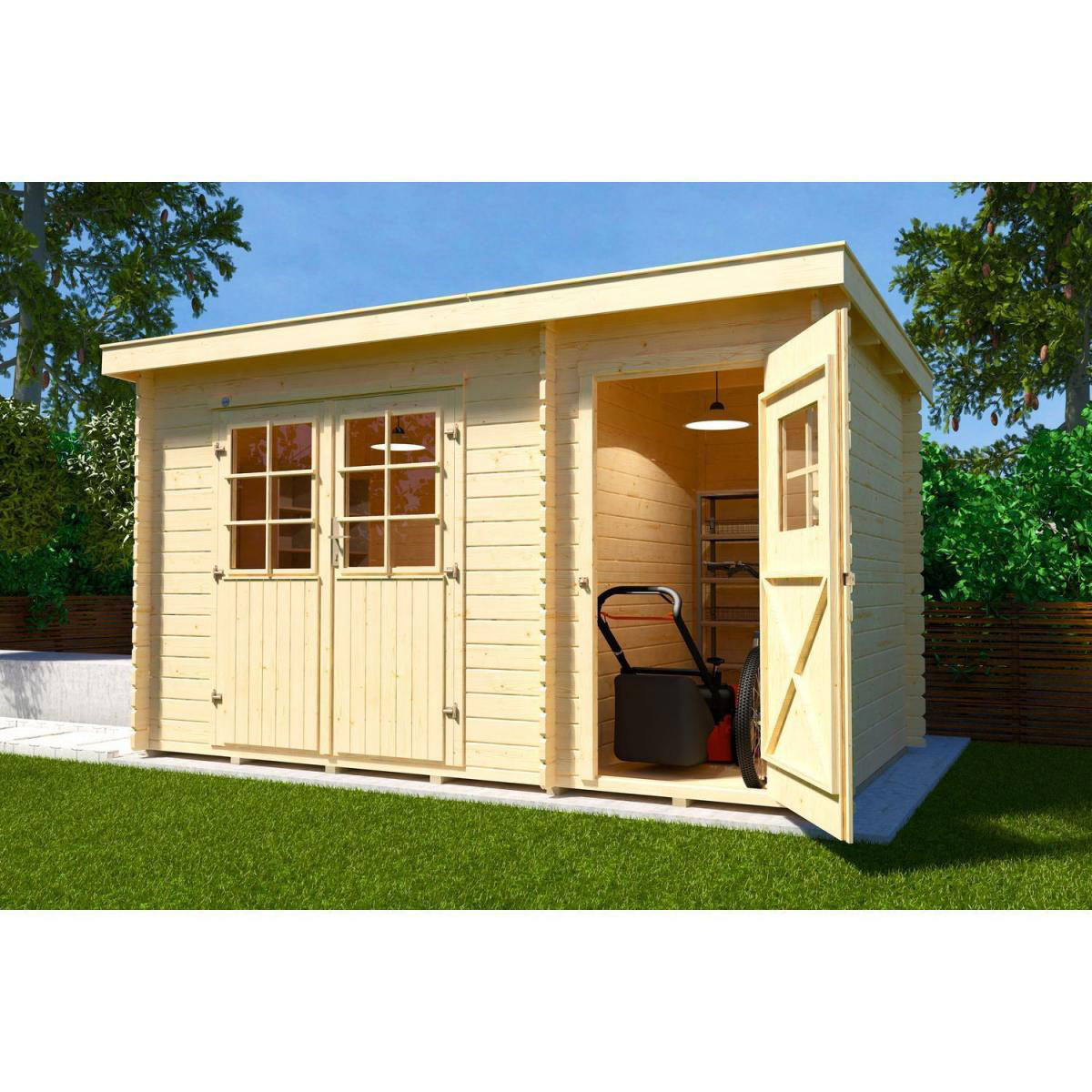 Weka Gartenhaus 254 Größe 2 28 mm inkl Nebenraum