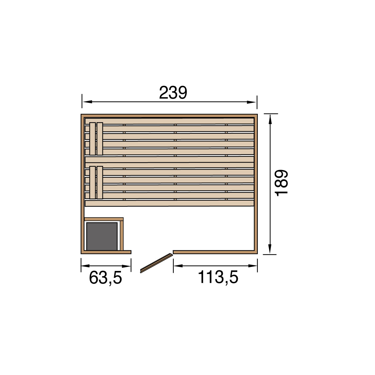 Weka  Massivholz-Sauna Valida Größe 2 Sparset 7,5 kW Bio S Bild 3