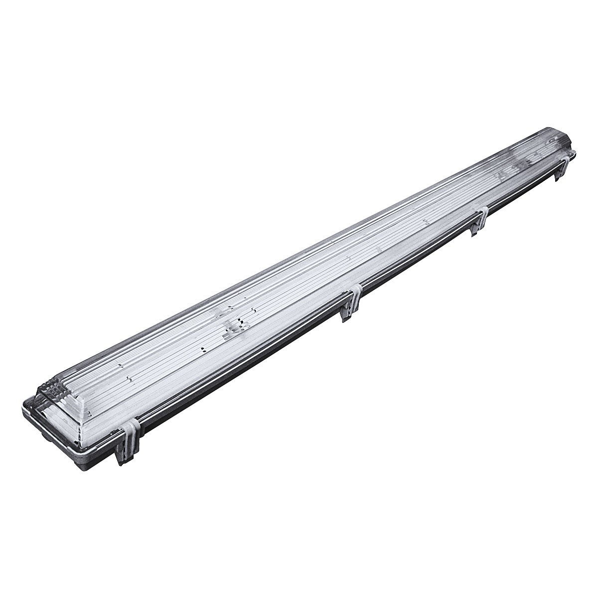 Flector Feuchtraum-Langfeldleuchte silber 127 cm