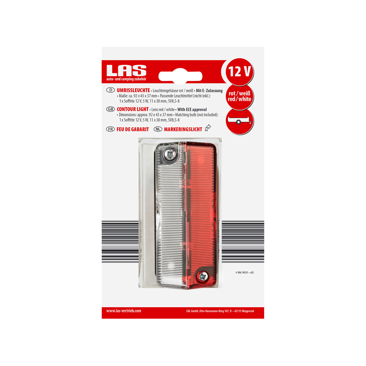 LAS 10121 Umrissleuchte rot/weiß Bild 6