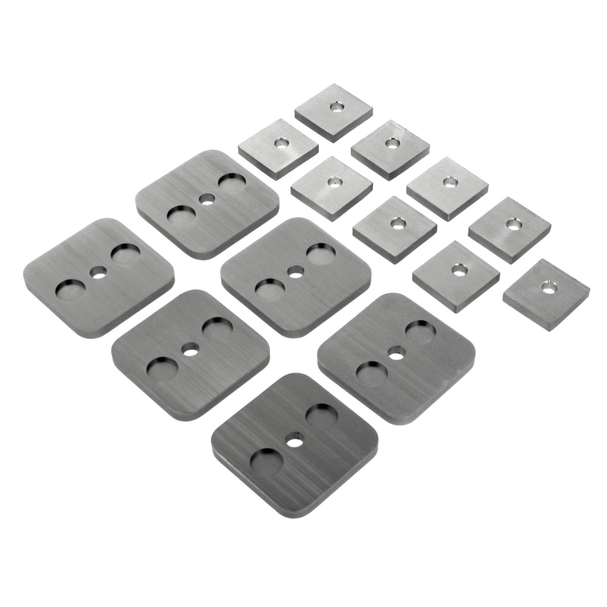 Wandabstand-Set NOVA 418 Edelstahl-Optik matt