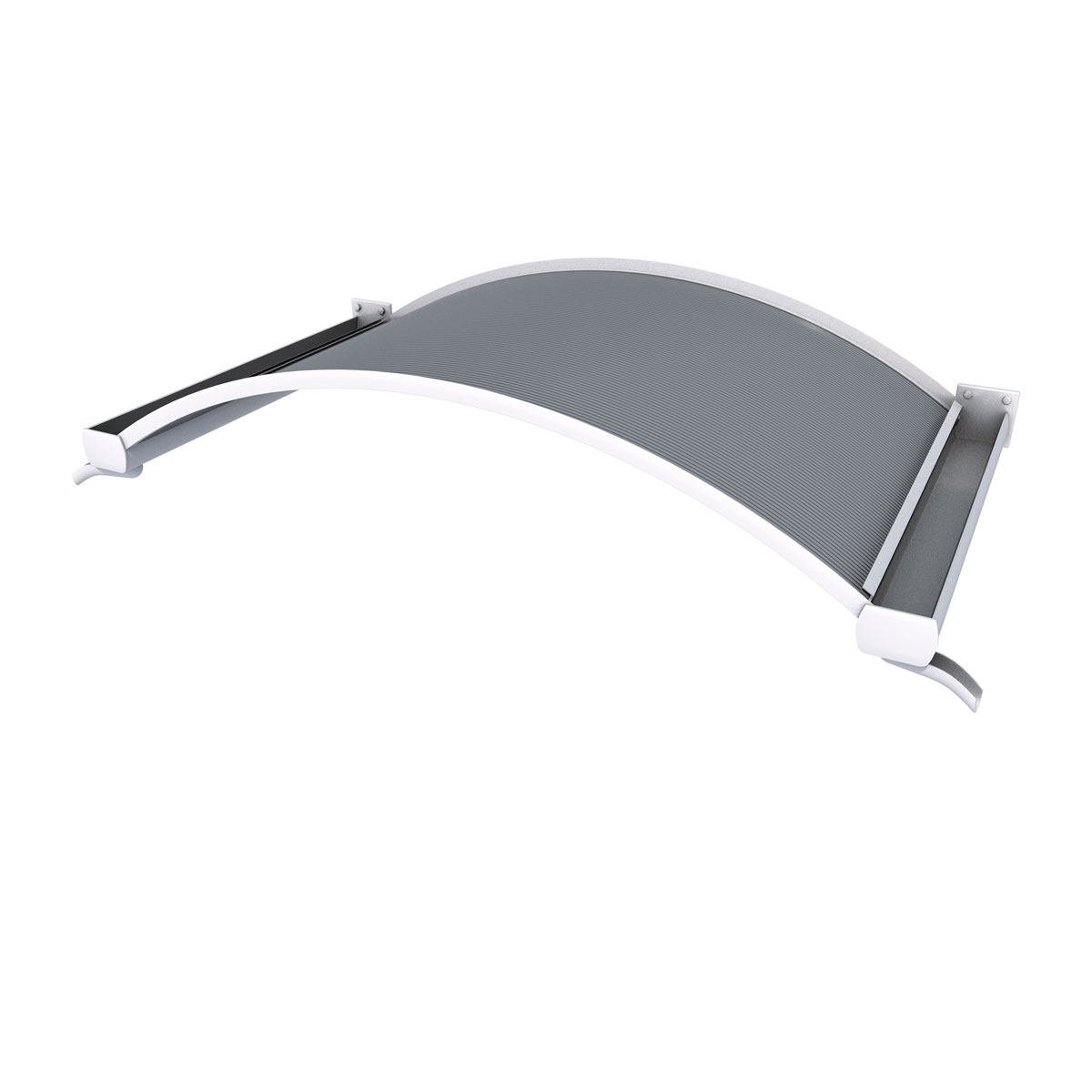 Durabil Rundbogenvordach NO-160 hell weiß 160 x 90 x 30 cm Bild 1