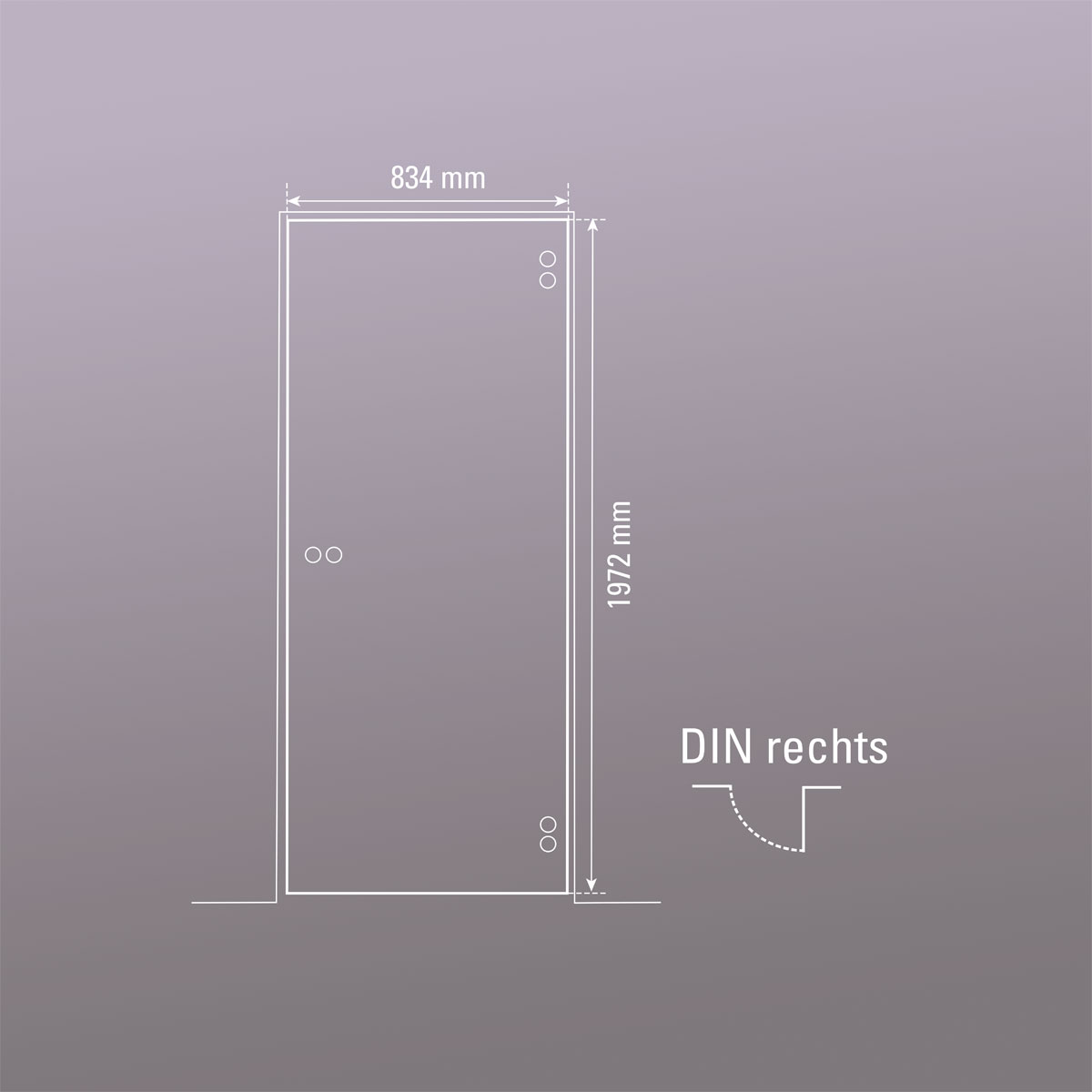 Glasdrehtür NOVA 509 83,4 x 197,2 cm Rechts Bild 3