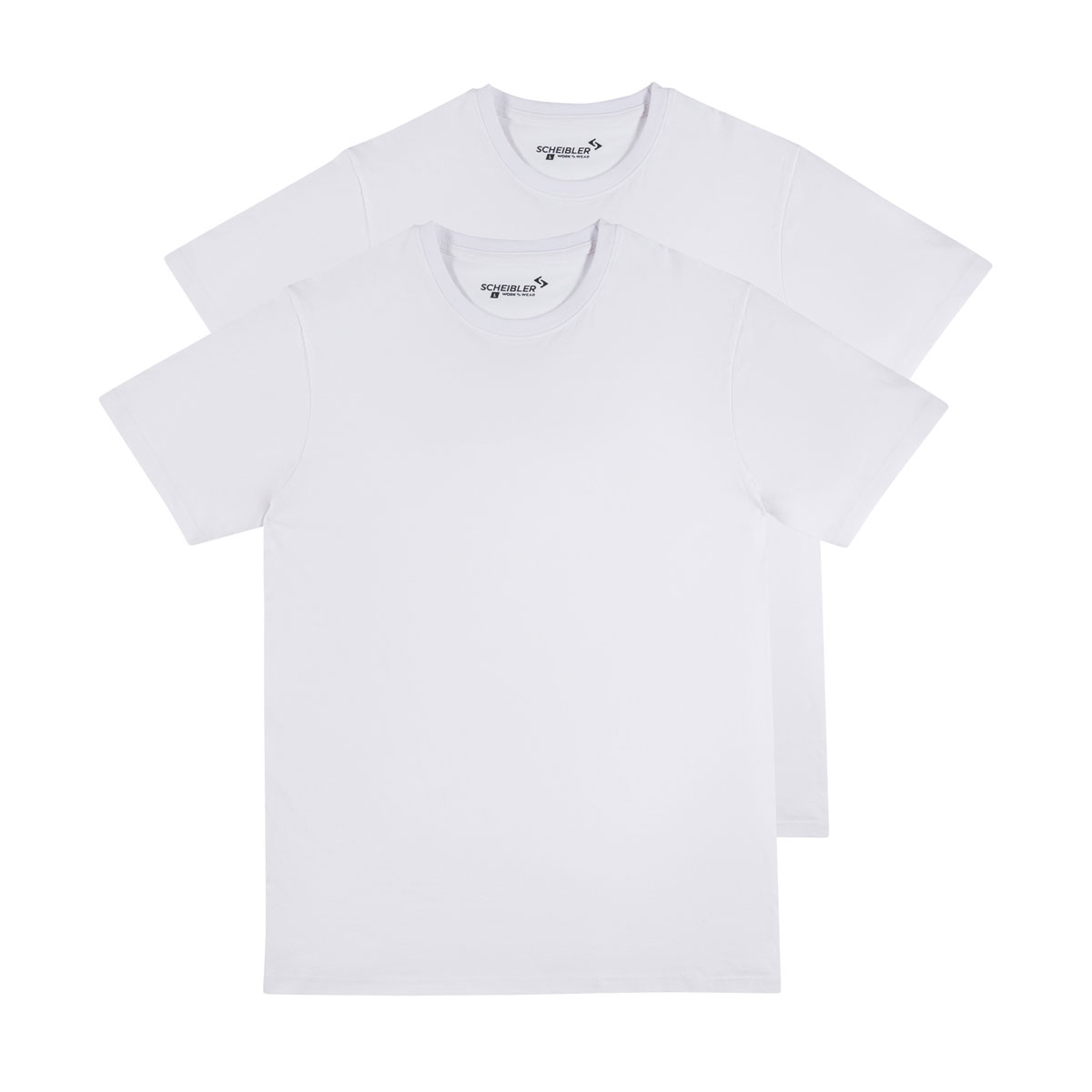 Scheibler Doppelpack T-Shirt weiß Größe XXL