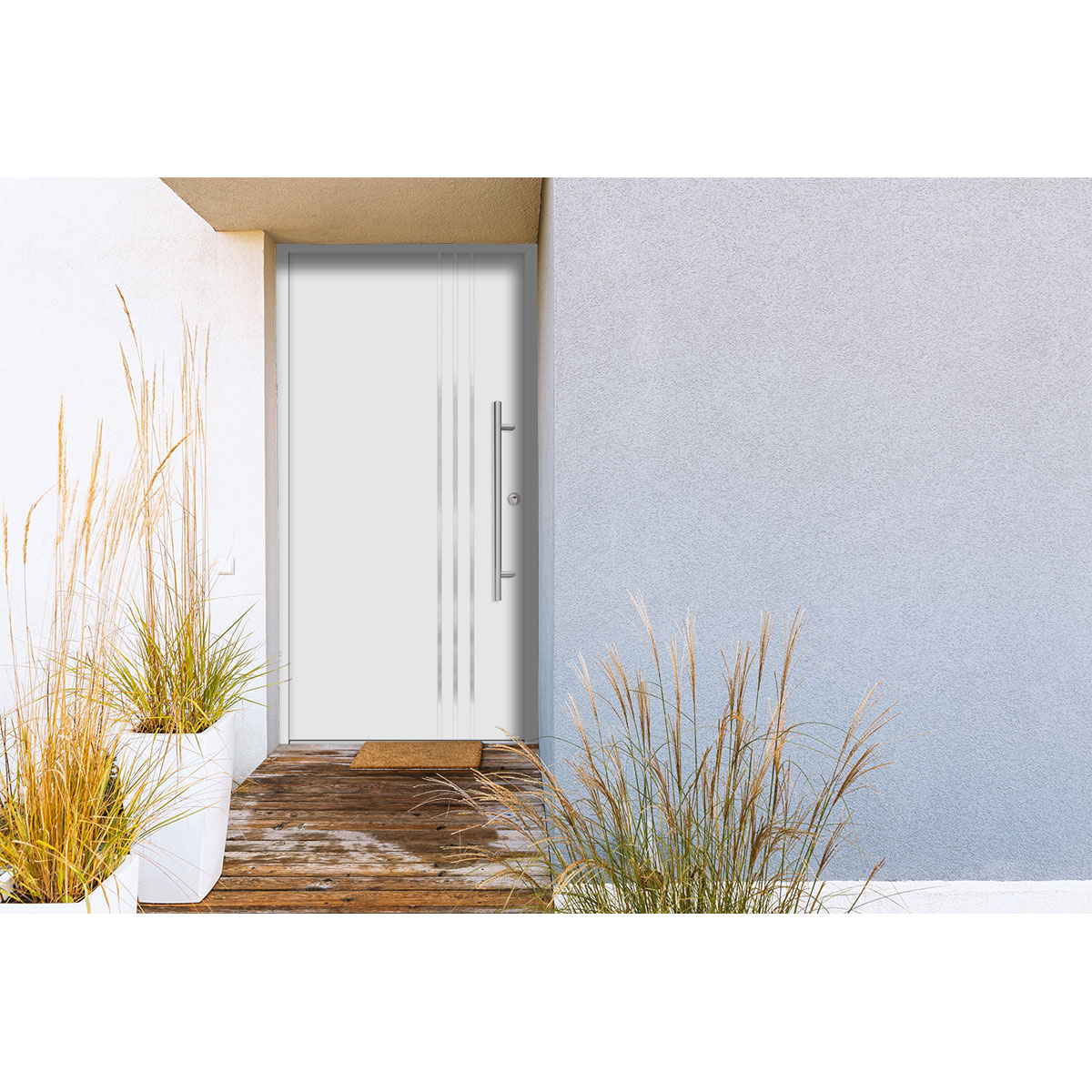 SplenDoor  Premium-Haustür Passivedoor Kalmar RC2 energiesparend einbruchsicher weiss 100 x 210 cm rechts Bild 2