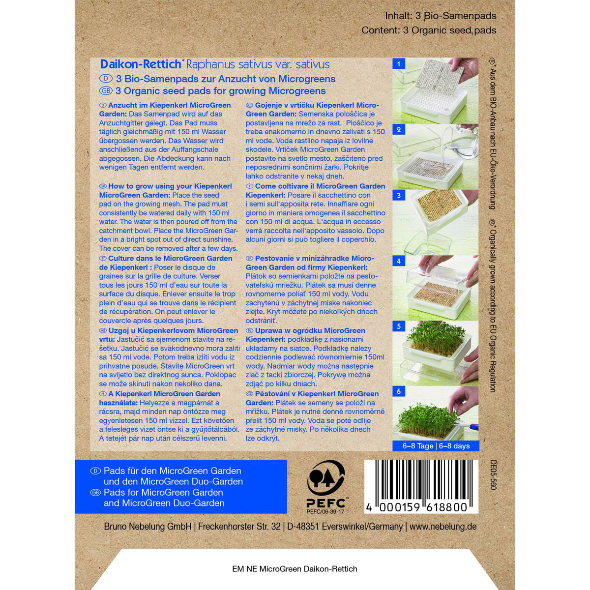 Kiepenkerl Nachfuellpads Daikon-Rettich BIO Bild 3