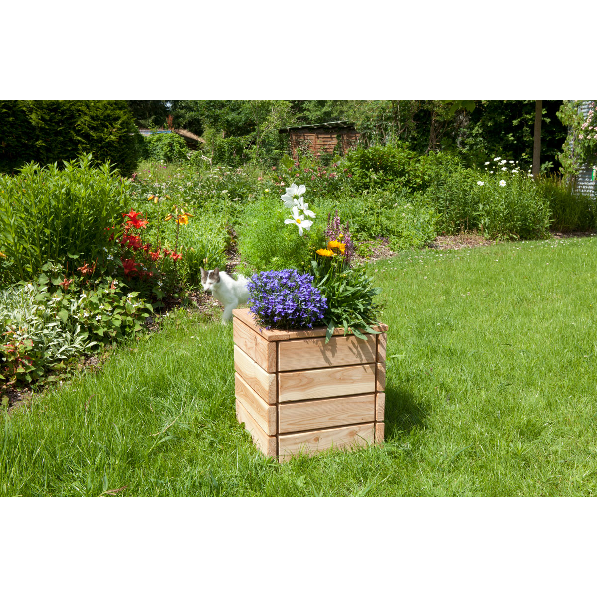 Pflanzkasten Lärche unbehandelt 40x40x43 cm