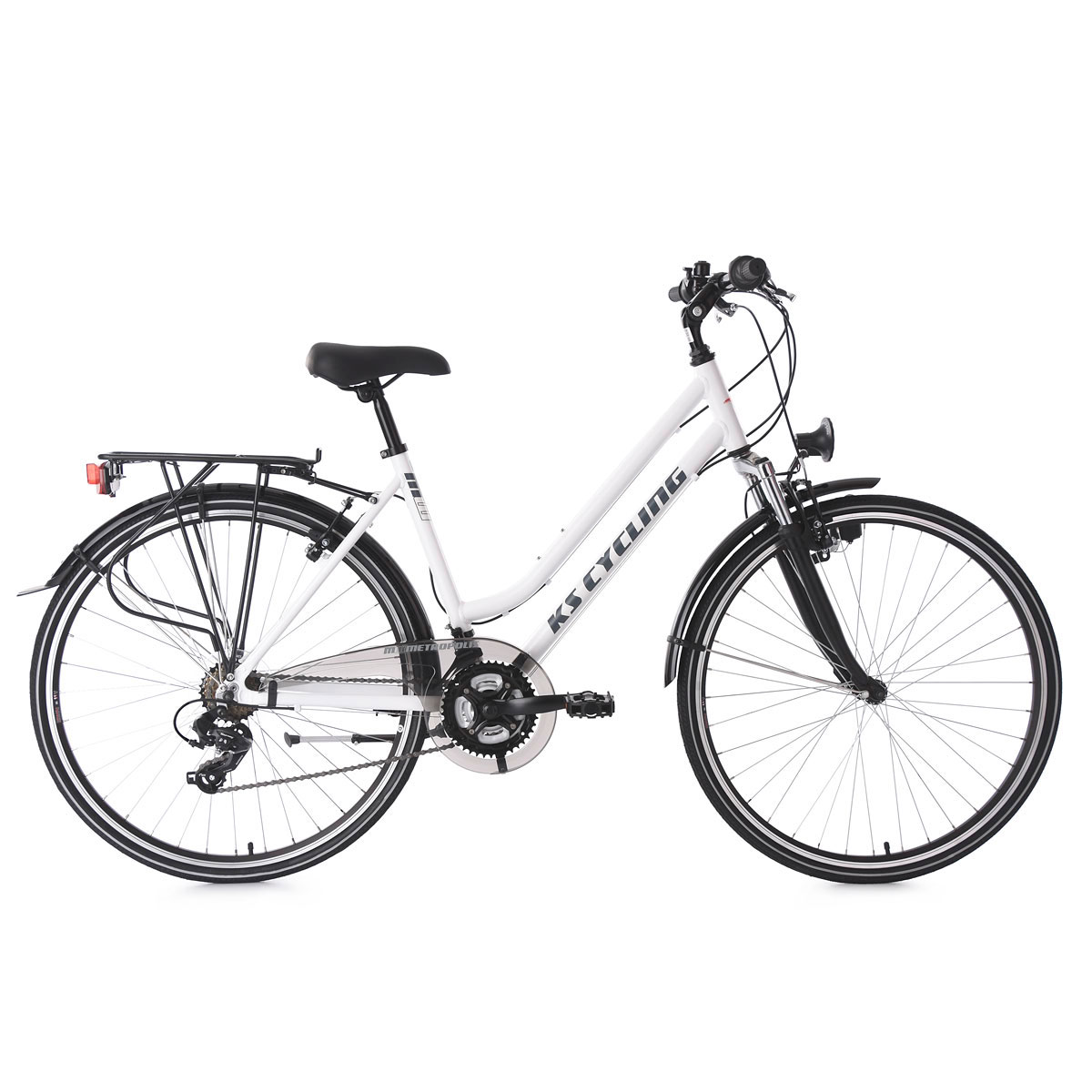KS Cycling Trekkingrad Metropolis Damen Flachlenker 48 cm weiß