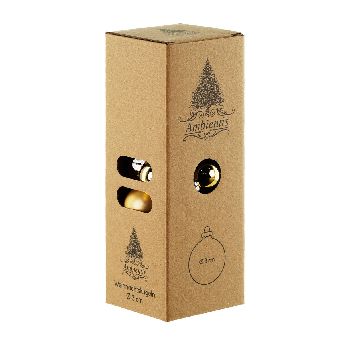 Ambientis Glaskugeln 3 cm schwarz gold Mix Bild 2