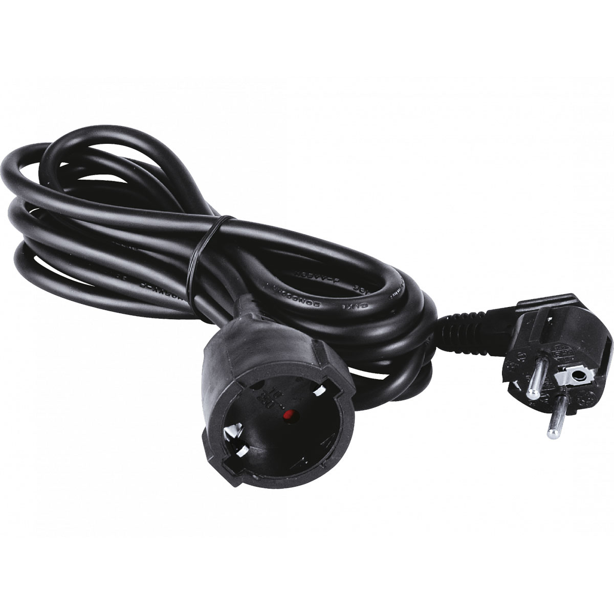 Flector Technik Schuko-Verlängerung schwarz 5 m