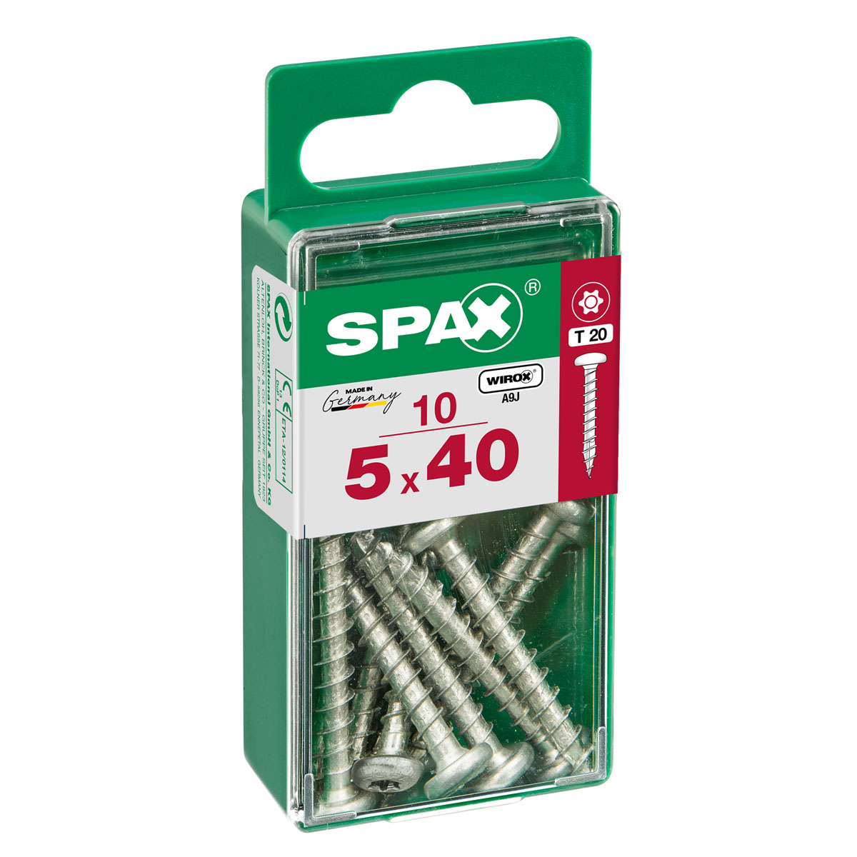 Spax Universalschraube WIROX Rundkopf 5 x 40 mm Torx 10 Stück Spax Universalschraube WIROX Rundkopf 5 x 40 mm Torx 10 Stück