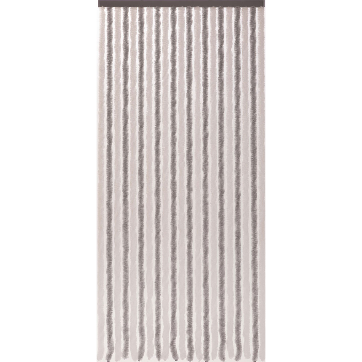 Deko-Vorhang Flauschi silber-weiß