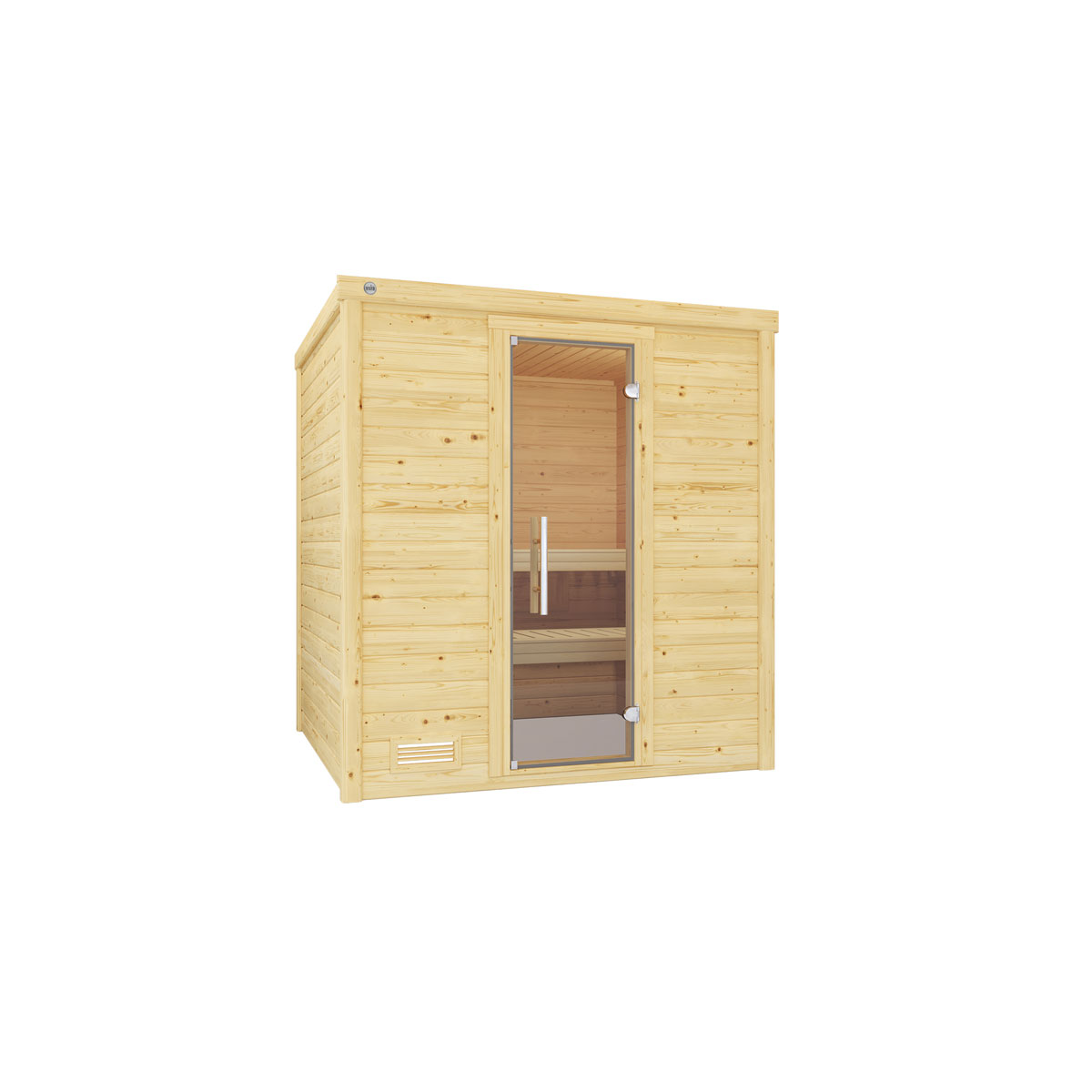 Weka  Premium Massivholz-Sauna Bergen Größe 1.8 Sparset 7,5 kW Bio S