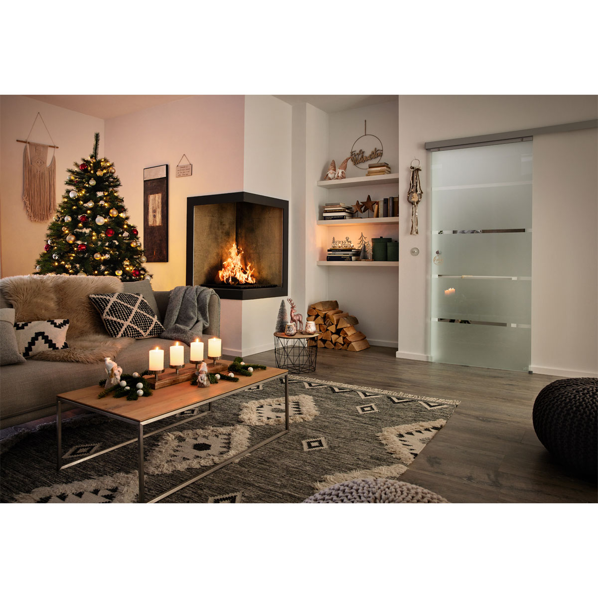 Dekowichtel sitzend mit LED-Nase champagner Bild 4