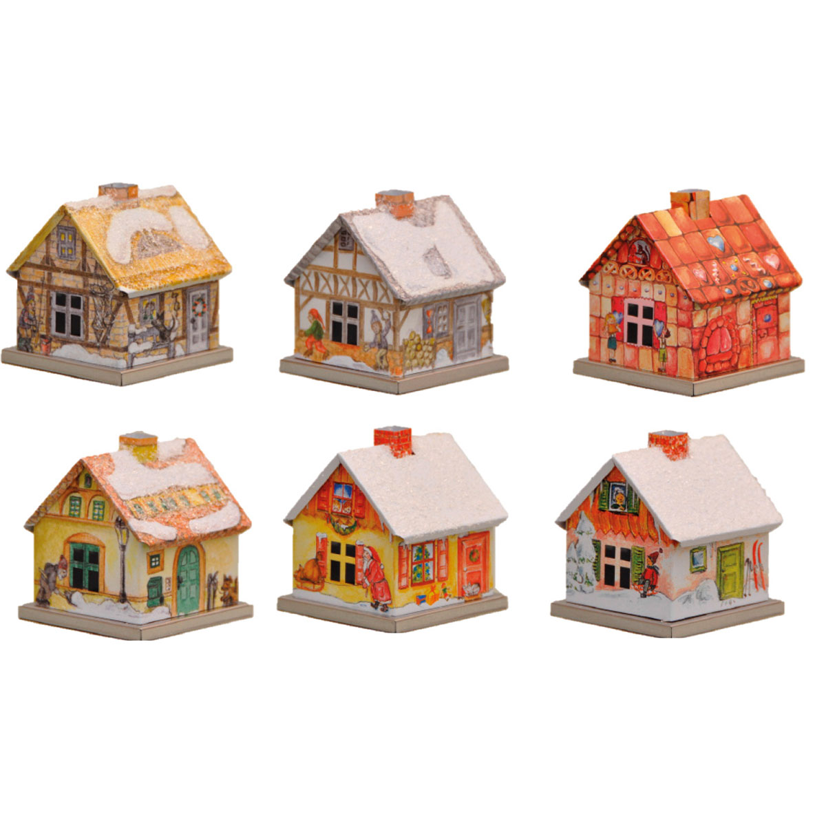 Räucherhaus aus Metall 5,8 x 6 x 2 cm sortiert