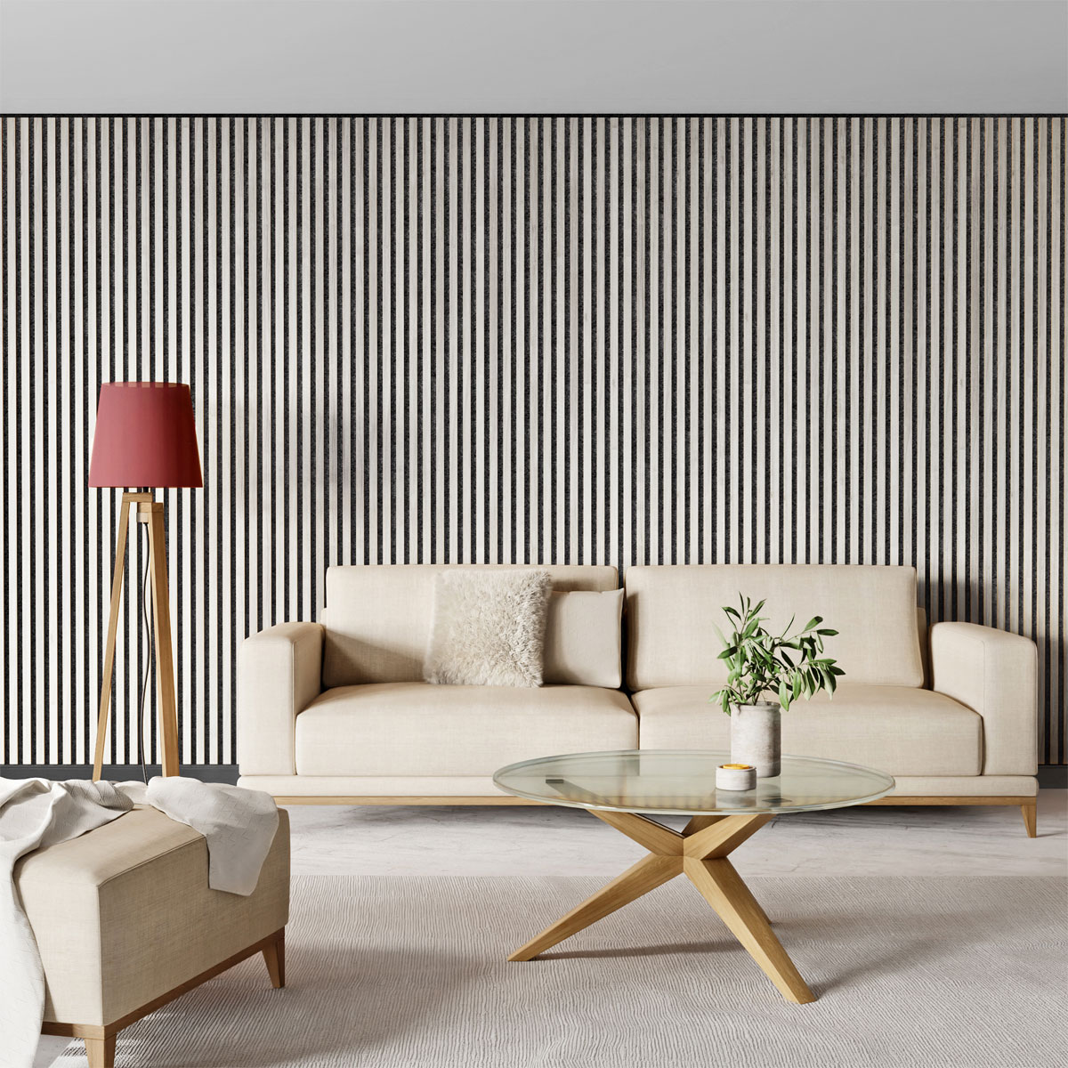 Specht Akustikpaneel Deluxe Eiche weiß 250 x 60 cm Bild 2