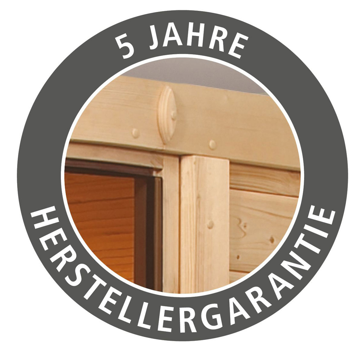Karibu Infrarotkabine Asta mit Kranz naturbelassen Bio externe Steuerung Bild 11