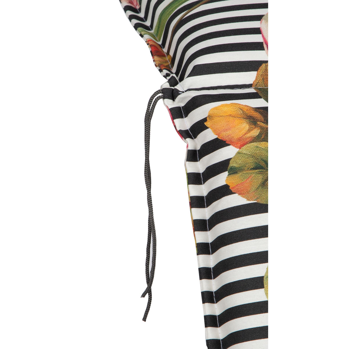 Saumauflage Toronto BE129 Hochlehner rosé/pinke Pfingstrosen auf schwarz-weißen Streifen Bild 4