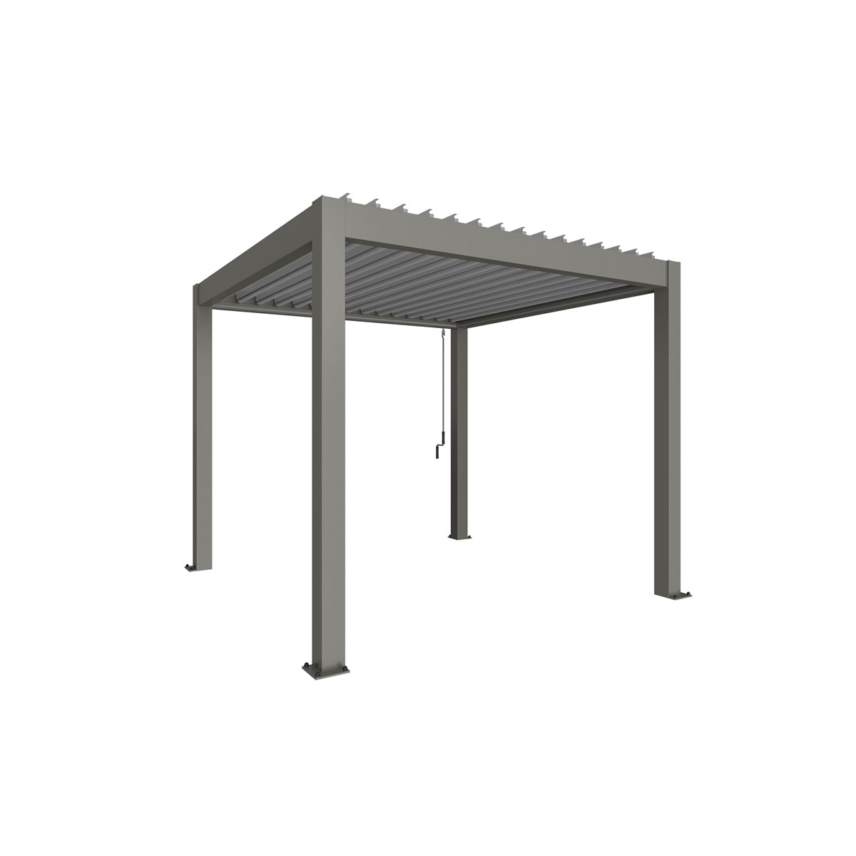 Biohort Pergola Gr. 3 x 3 quarzgrau/silber-metallic