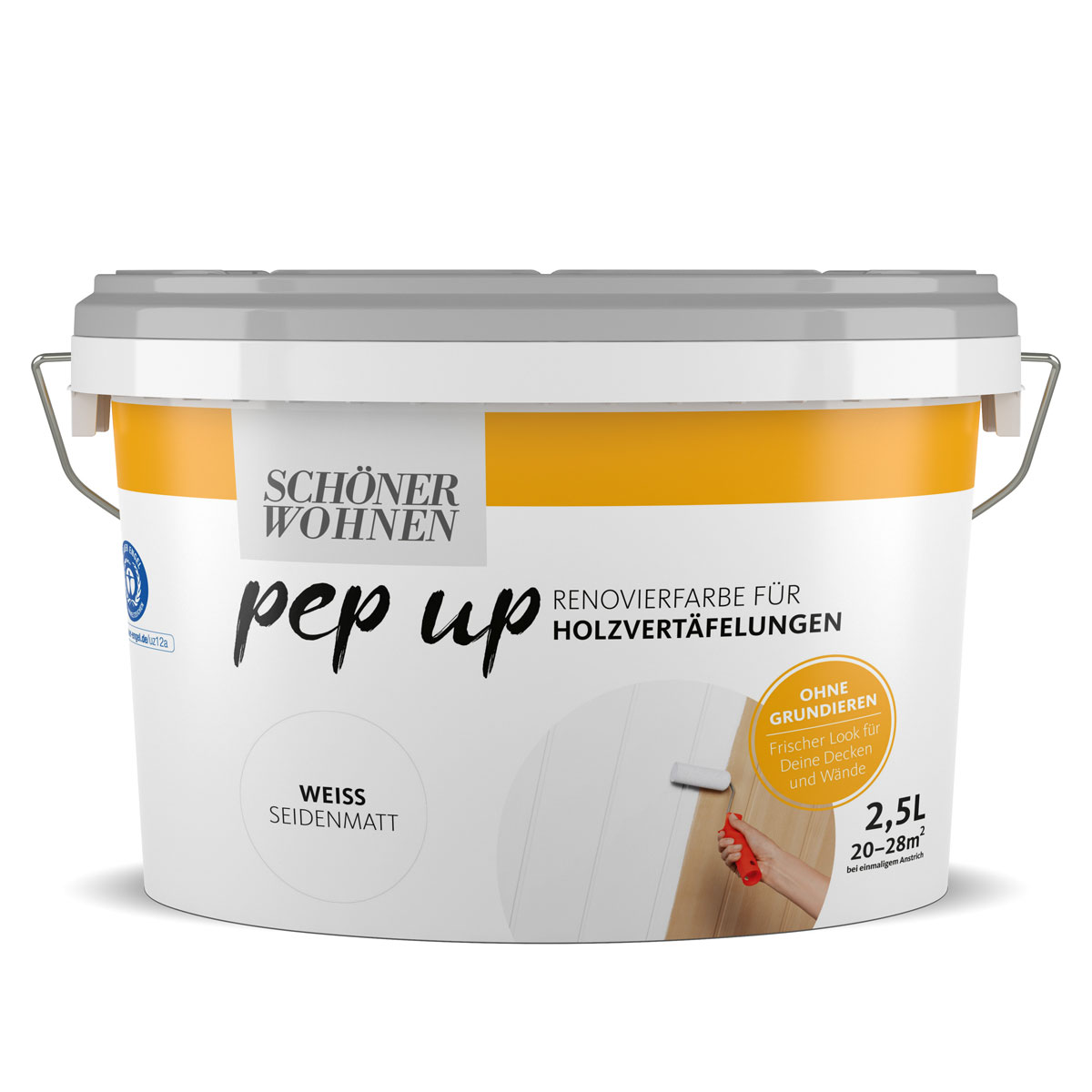 Schöner Wohnen Farbe pep up Holzvertäfelung weiß 2,5 L Bild 1