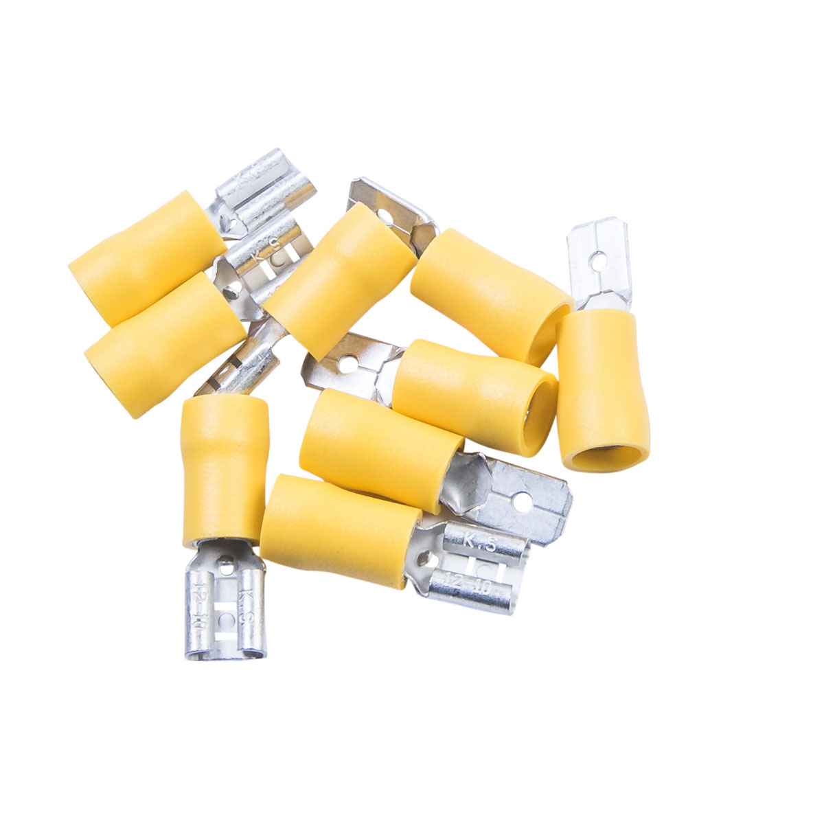Krone Flachstecker-Sortiment gelb 10-teilig Krone Flachstecker-Sortiment gelb 10-teilig