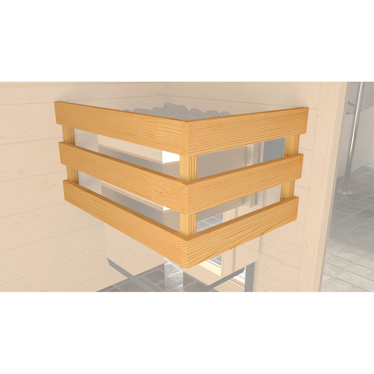 Weka  Elementsauna Varberg Eck Größe 4 Sparset 7,5 kW Bio S Glastuer Bild 5