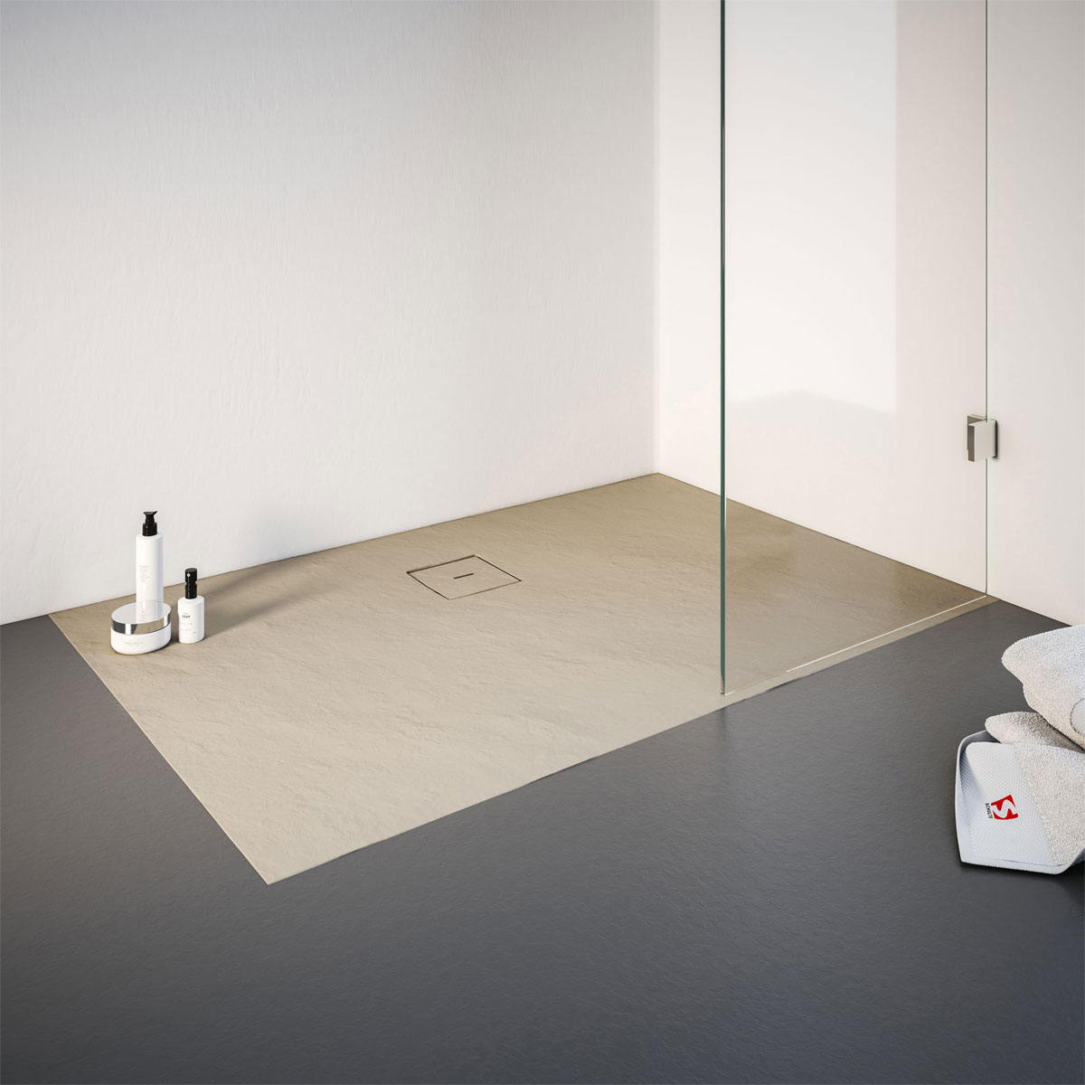 Schulte Express Plus Duschwa Mineralg Steinstr Rechteck -Plan 1400 x 750 sand Bild 2