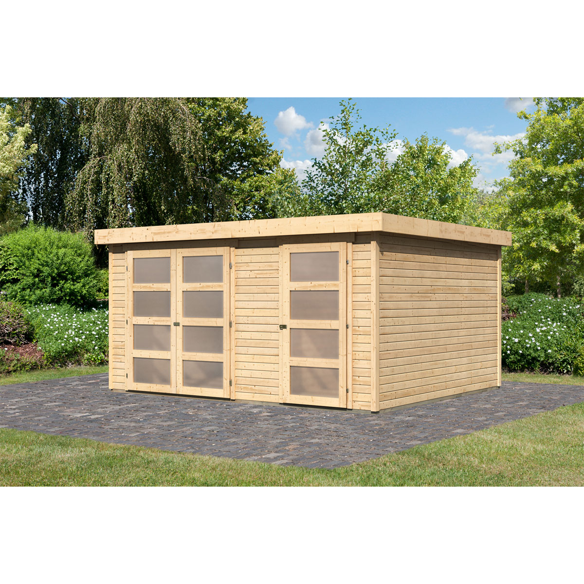 Karibu Gartenhaus Muehlentrup 3 naturbelassen Bild 2