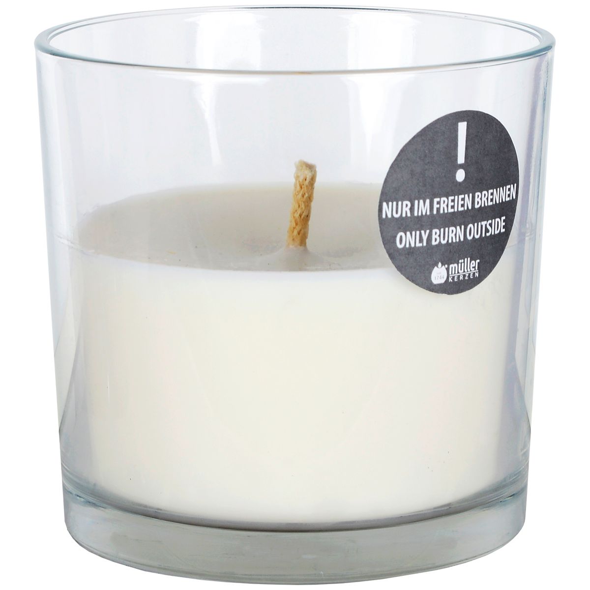 Müller-Licht Outdoor Kerzenglas 140x140mm natural
